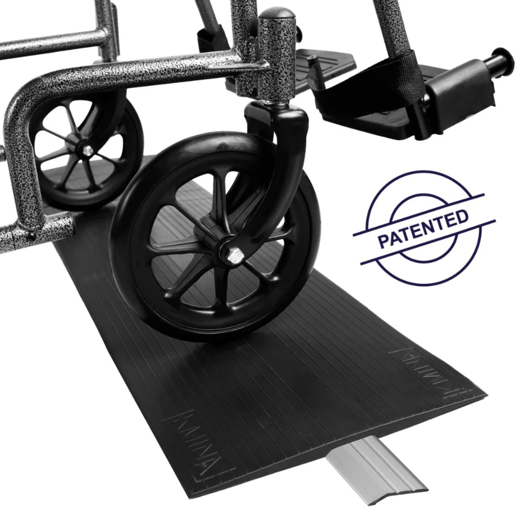 Rullstolsramp för dörrtrösklar