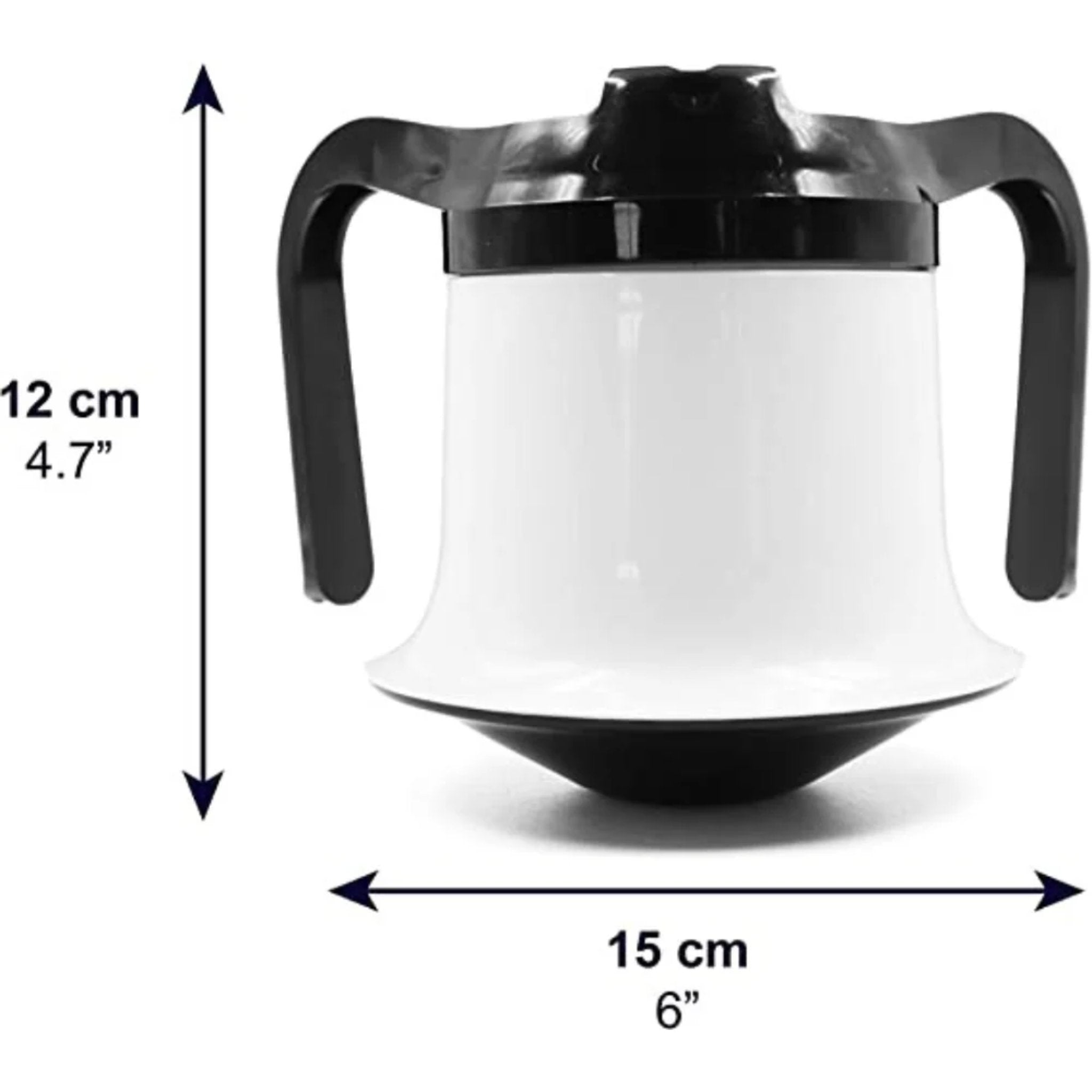 Spillfri drickkopp med två handtag