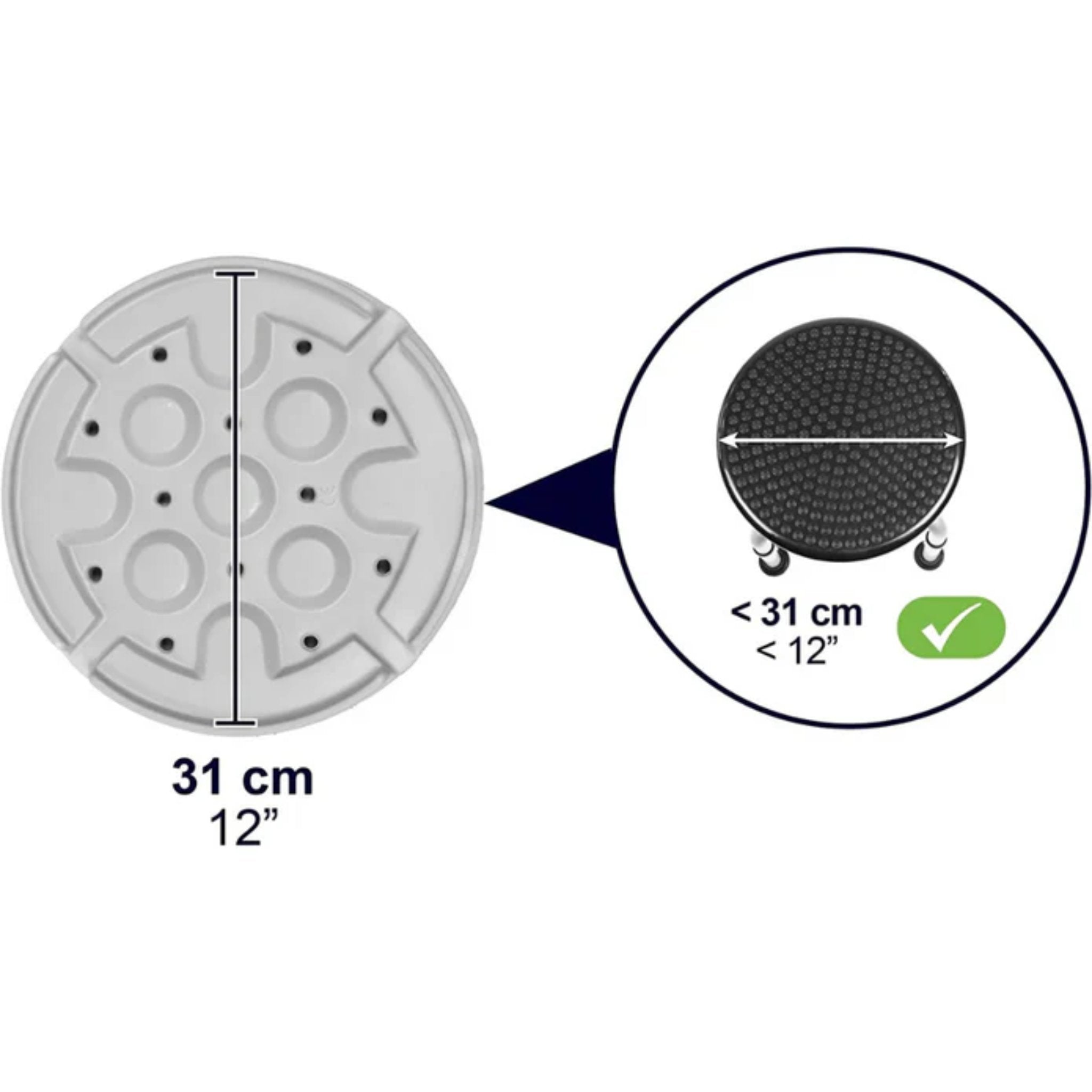 Rund duschpallskudde