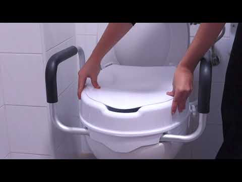 Toalett sitsförhöjare med armstöd